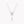 BUTTERFLY PEAR SHAPE CLASSIC SILVER DIAMOND DROP NECKLACE
