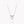 TILDA BOW BAGUETTE CUT SILVER DIAMOND DROP NECKLACE