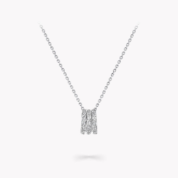 COLLANA IN ARGENTO CON TRIPLO PAVE' DI DIAMANTI LAURENCE SIGNATURE