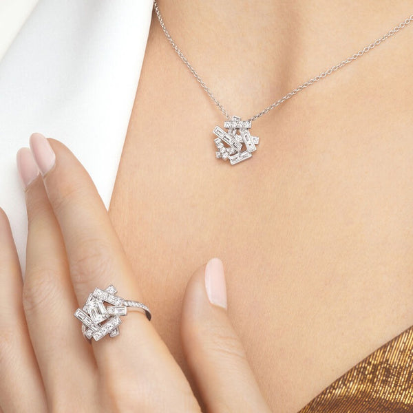 ANELLO CON DIAMANTI IN ARGENTO THREADS