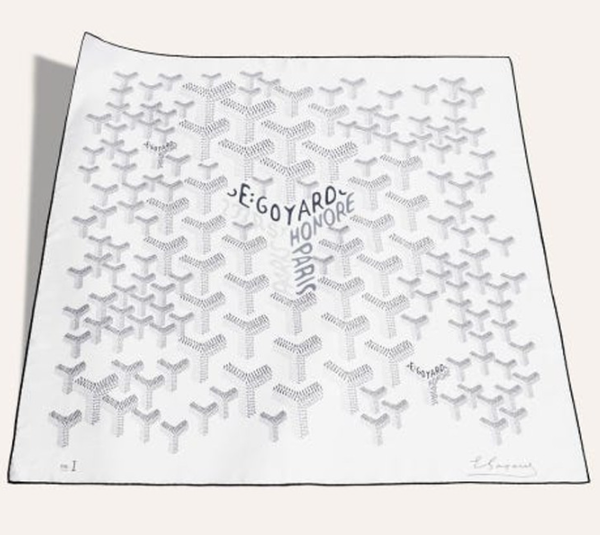 Goyard Pre-owned White Silk 90 Scarf