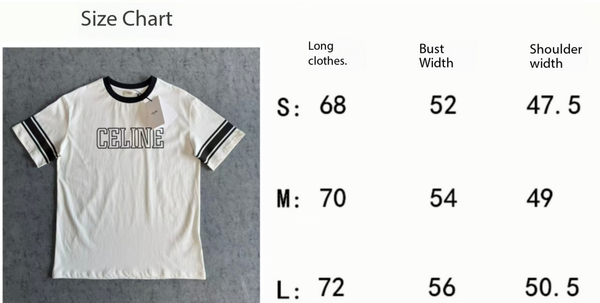 T-shirt imprimé lettres color-block Céline PE26 Coton blanc noir 350495
