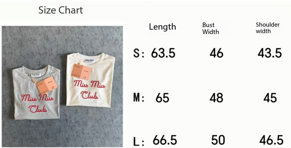 Miu SS26 T-shirt brodé à manches courtes en coton 350483