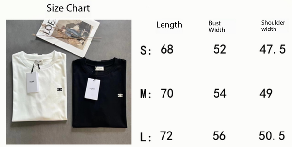 Celine PE26 T-shirt Classique Brodé Coton 350444