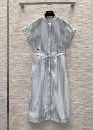 CD 2026 Dress Navy Blue mix White Polyester 392132