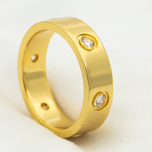 ANELLO LOVE 5,5MM 6 DIAMANTI ORO