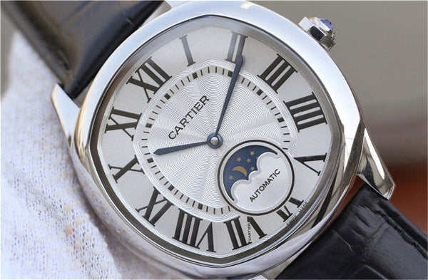 DRIVE DE CARTIER QUADRANTE BIANCO FASI LUNA 