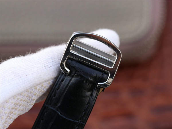 BALLON BLEU 42 CRONOGRAFO ACCIAIO QUADRANTE ARGENTO BRACCIALE IN PELLE 