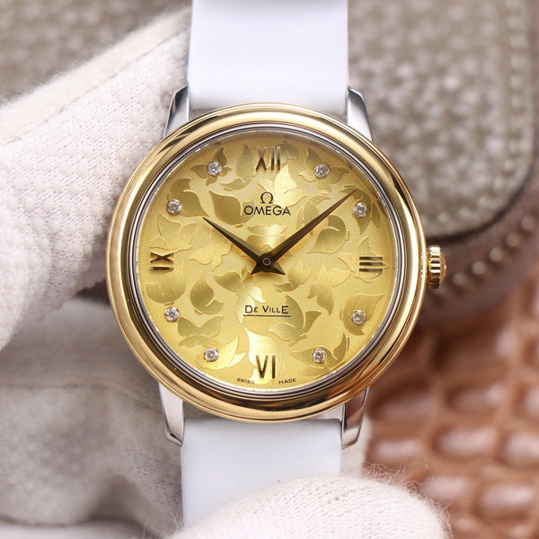 DE VILLE PRESTIGE 32 CASSA IN ORO QUADRANTE GIALLO 