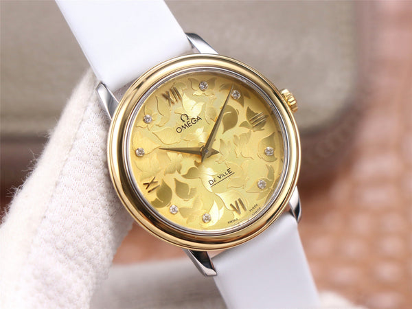 DE VILLE PRESTIGE 32 CASSA IN ORO QUADRANTE GIALLO 