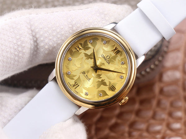 DE VILLE PRESTIGE 32 CASSA IN ORO QUADRANTE GIALLO 