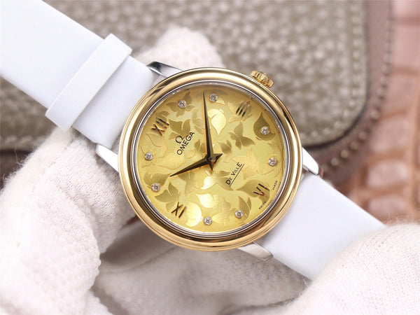 DE VILLE PRESTIGE 32 CASSA IN ORO QUADRANTE GIALLO 