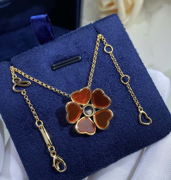 COLLANA CON FIORI A CUORE FELICE