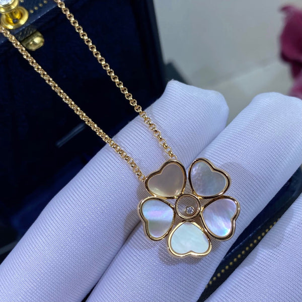 COLLANA CON FIORI A CUORE FELICE