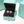 TURQUOISE CIRCLE WHITE GOLD EARRINGS