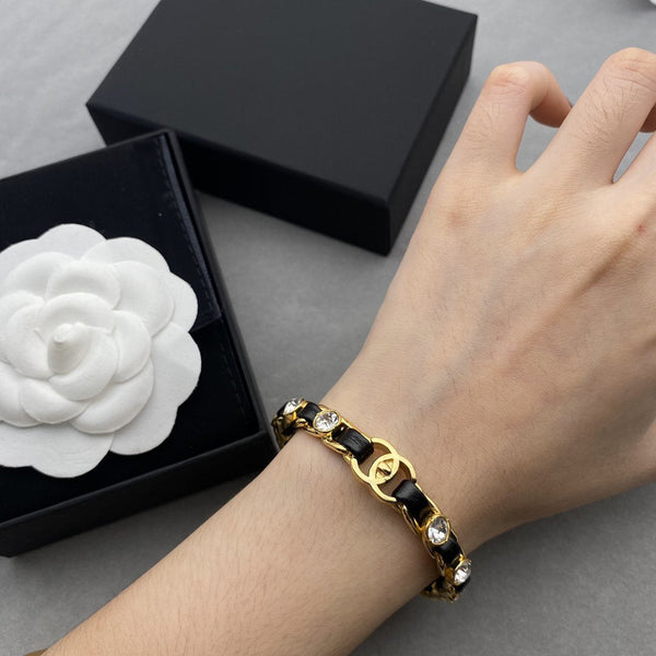 BRACCIALE CC BLACK ROPE ORO E DIAMANTI