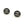 DOUBLE C BLACK GOLD STUD EARRINGS