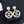 DOUBLE C PEARL GOLD EARRINGS