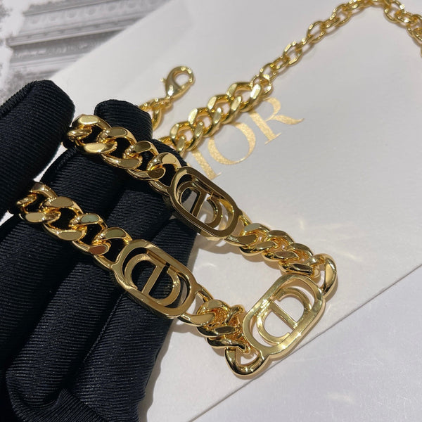 COLLANA 30 MONTAIGNE METALLO FINITURA ORO CRISTALLI BIANCHI