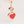 HAPPY HEART EARRINGS CARNELIAN PINK GOLD DIAMOND