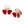 HAPPY HEART CARNELIAN EARRINGS PINK GOLD DIAMOND