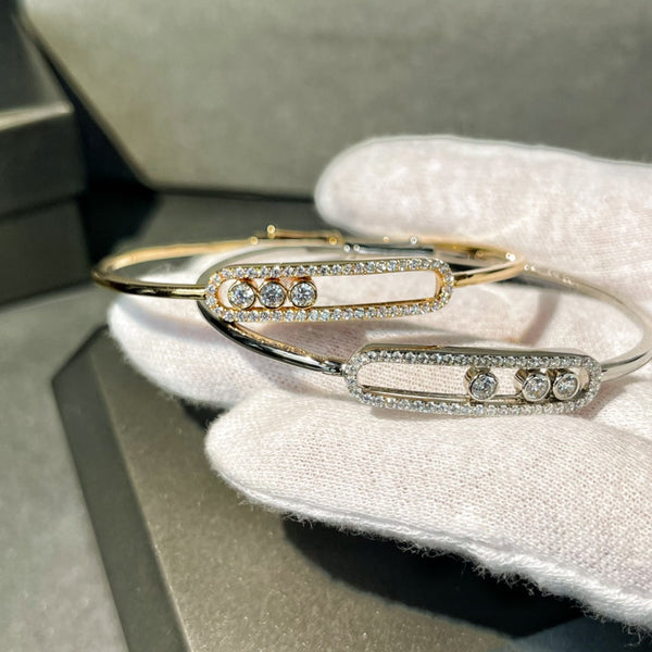 BRACCIALE MOVE UNO PAVED FLEX BANGLE CON DIAMANTI