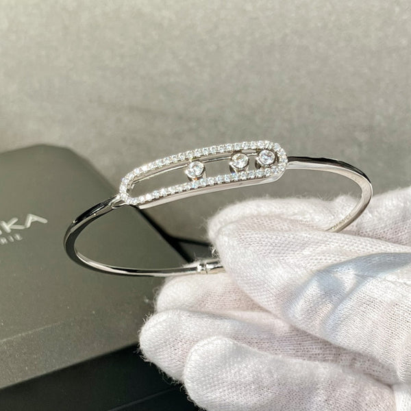 BRACCIALE MOVE UNO PAVED FLEX BANGLE CON DIAMANTI