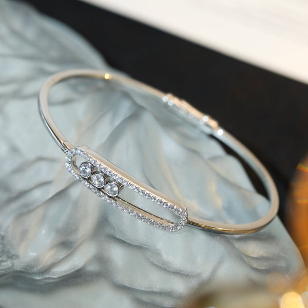 BRACCIALE MOVE UNO PAVED FLEX BANGLE CON DIAMANTI