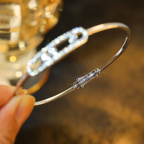 BRACCIALE MOVE UNO PAVED FLEX BANGLE CON DIAMANTI