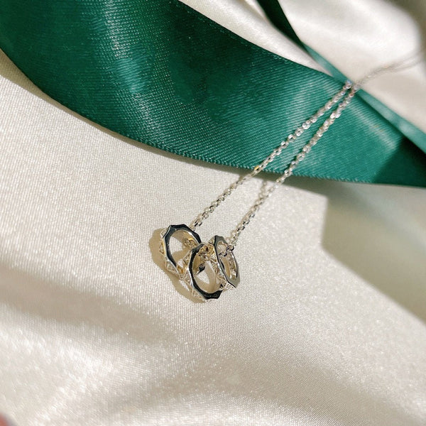 COLLANA IN ARGENTO CON TRIPLO PAVE' DI DIAMANTI LAURENCE SIGNATURE