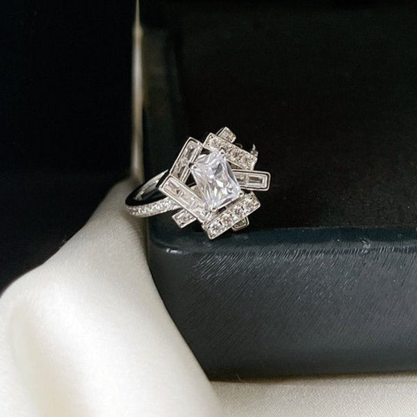 ANELLO CON DIAMANTI IN ARGENTO THREADS