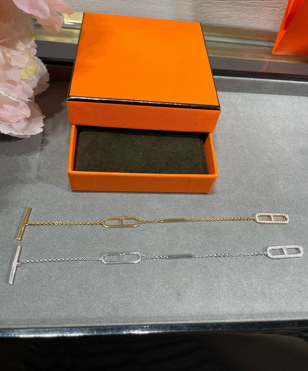 BRACCIALE CHAINE D'ANCRE PM EVER IN ORO ROSA 18K CON DIAMANTI ST