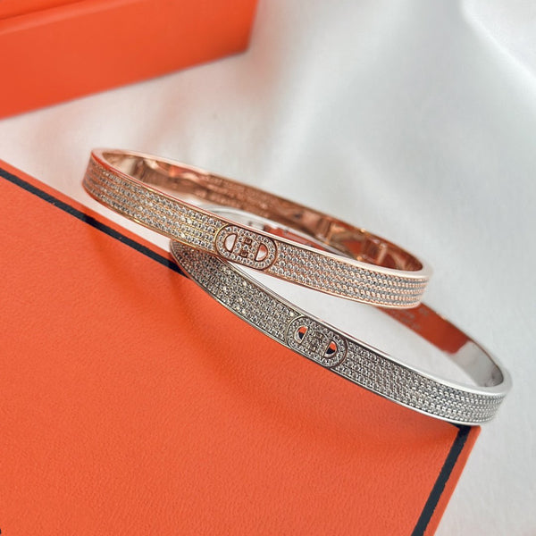 NUOVO BRACCIALE DI LUSSO HM CON NASO DI MAIALE E DIAMANTI