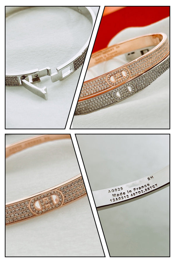 NUOVO BRACCIALE DI LUSSO HM CON NASO DI MAIALE E DIAMANTI