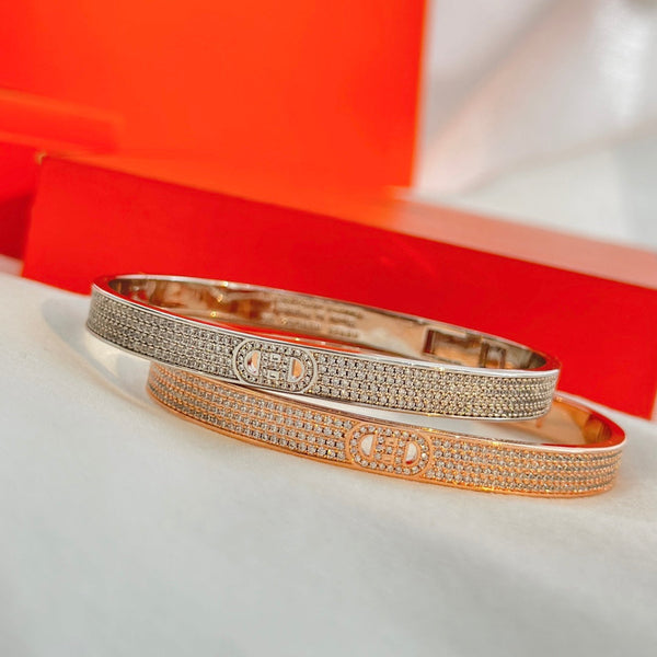 NUOVO BRACCIALE DI LUSSO HM CON NASO DI MAIALE E DIAMANTI