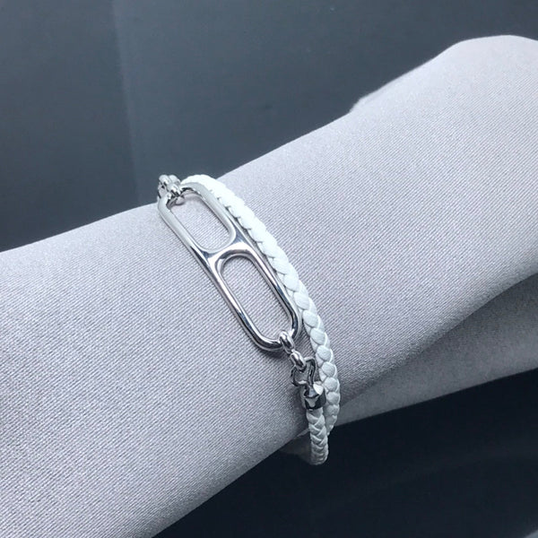 Bracciale con cinturino in pelle HM Pig Nose