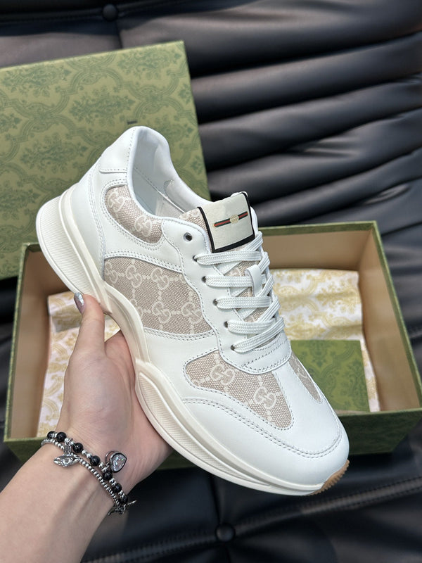 SCARPE DA SNEAKER GG RETRO RHYTON ROSA BIANCHE