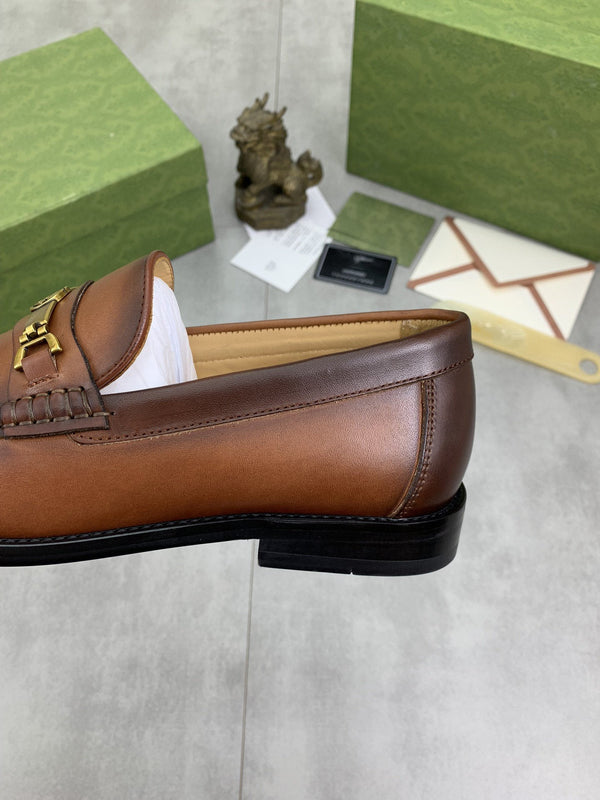 MOCASSINO GG DA UOMO IN PELLE LISCIA MARRONE