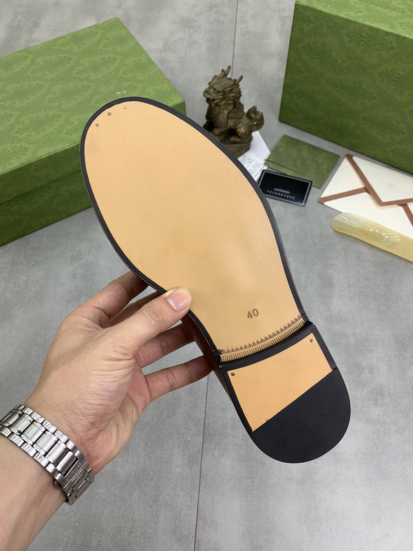 MOCASSINO GG DA UOMO IN PELLE LISCIA MARRONE