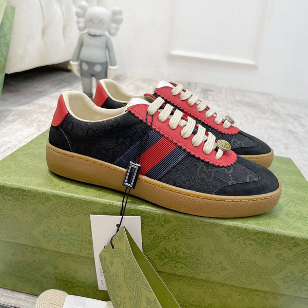 GG SNEAKERS ARDESIA NERO ROSSO PELLE
