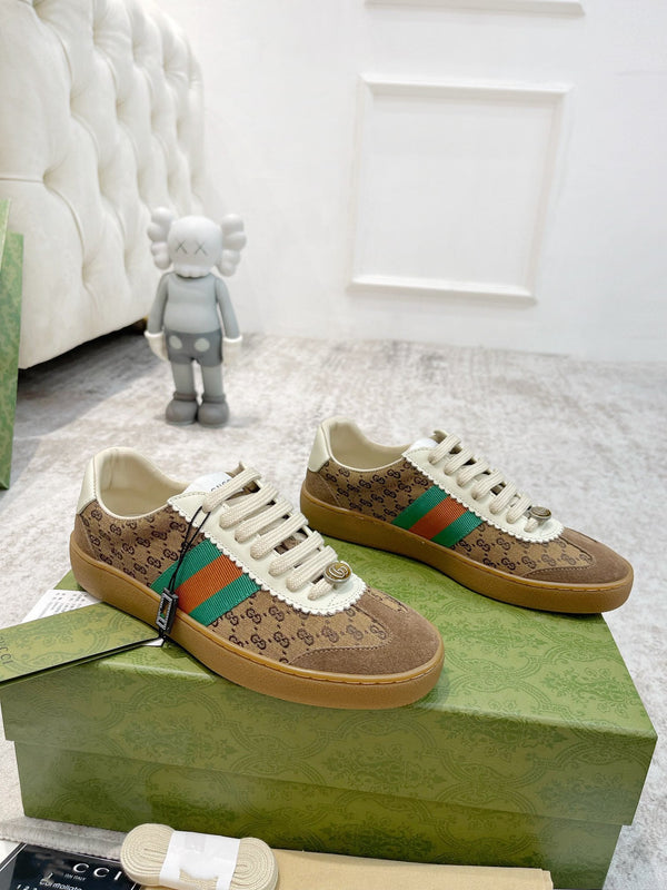 GG SNEAKERS ARDESIA BROWN WHITE LEATHER