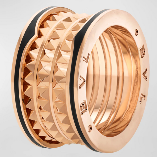 ZERO 1 ROCK NERO CERAMICA ORO ROSA MODELLO GRANDE