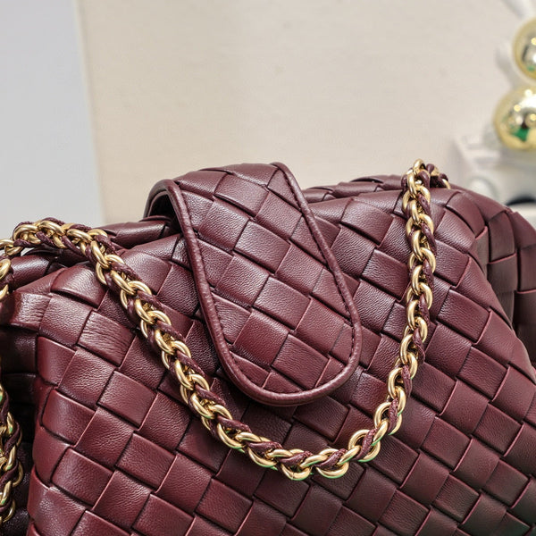 BV Small Intrecciato Clutch Barolo Leather