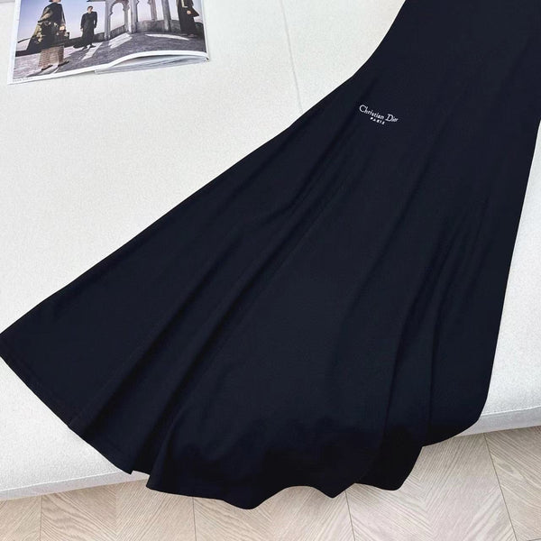 CD Vest Dress Black Cotton Polyester