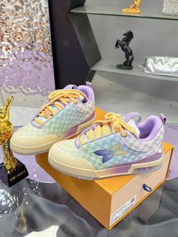 LV Skate Sneaker Rainbow Cowhide and Mesh Fabric