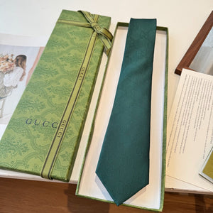 GG Tie Green Twill Silk 001