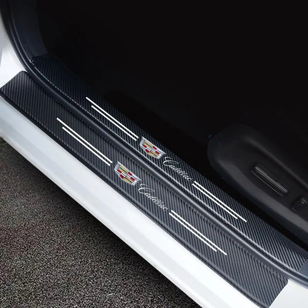( 4PCS ) Carbon Car Door Sills Stickers
