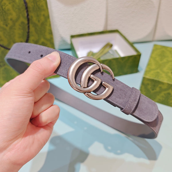 GG Marmont Belt 3cm Suede Leather SHW 212495