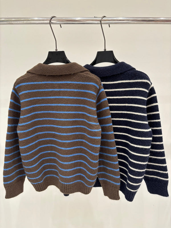 Miu 2026 Striped Polo Sweater Wool 431813