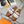 OZ MULE CARAMEL MIX FRINGED WHITE CALFSKIN